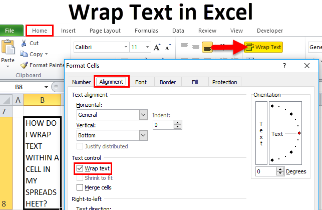 Learn to Wrap Text in Excel | EDUCBA