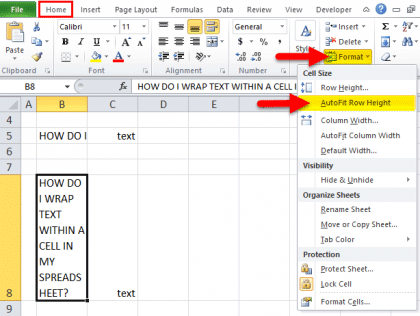 Wrap Text In Excel ( Using Wrap Text And Format Cells Option)