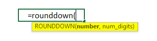 rounddown formula
