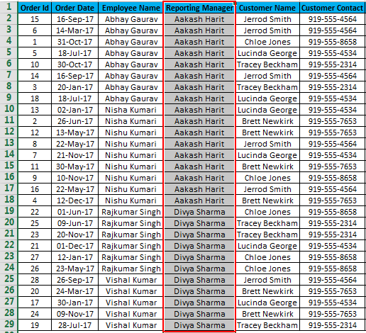 sorting in excel example 3 from A-Z-2