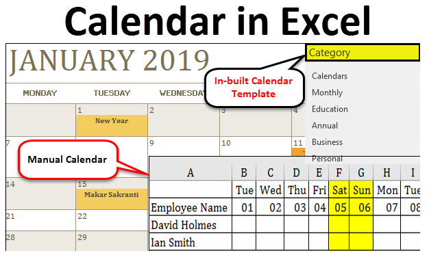 How To Create Calendar In Excel Using Formulas