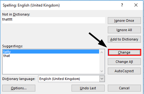 Spelling check in excel - Change the Misspelled Word