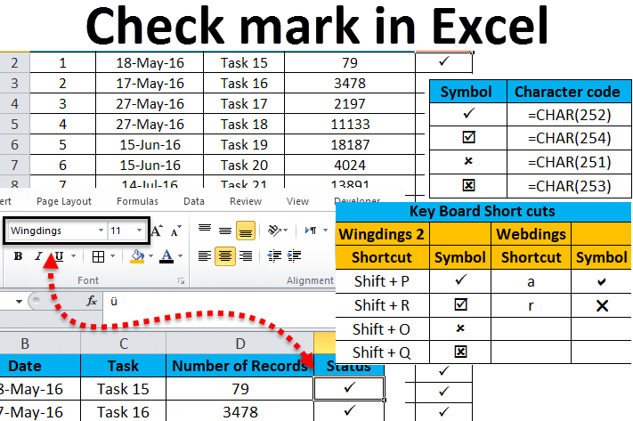 6 Ways to Insert a Check Mark in Excel - Onsite Training