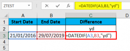 Datedif In Excel Formula Example How To Use Datedif Function