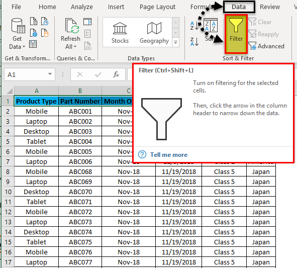 Filter Column in Excel (Example) | How To Filter a Column in Excel?