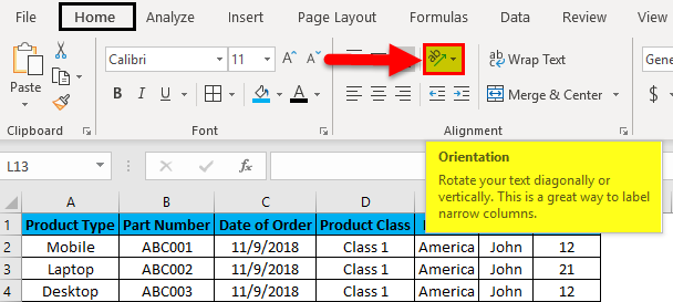 Click Orientation