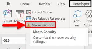enable macros in excel sheet