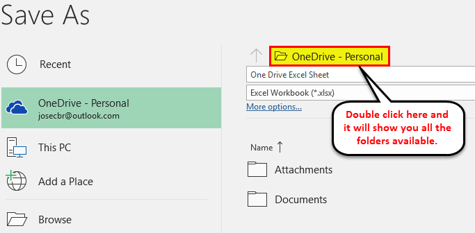 onedrive excel