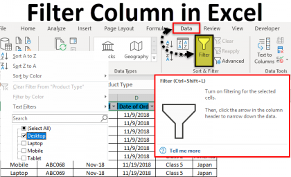 Filter Column in Excel (Example) | How To Filter a Column in Excel?