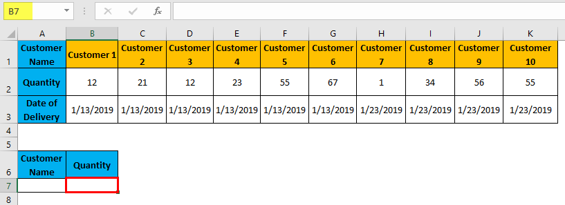 Hlookup Example 1-2