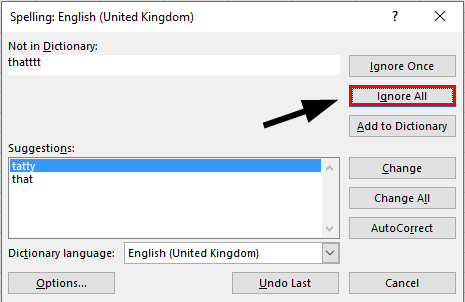 auto spell check in excel 2013