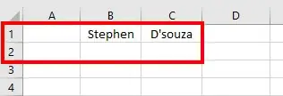 Merge cells using a formula-1