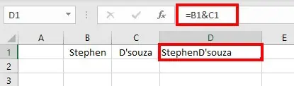 Merge cells using a formula-2