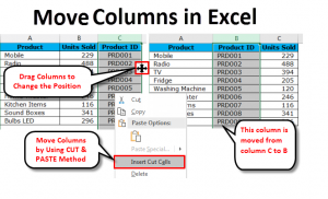 Move Columns in Excel (Examples) | How to Move Columns?