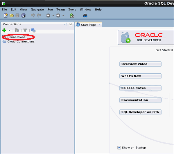 Open Oracle SQL Developer