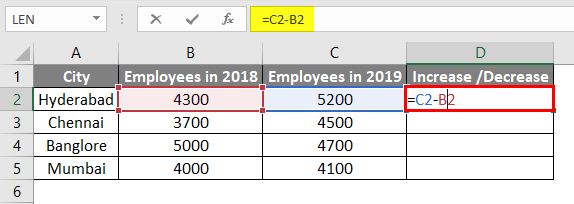 Percentage Difference Example 1-2