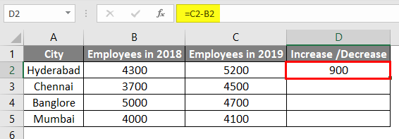 Percentage Difference Example 1-3