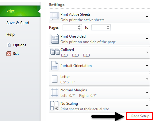 Print Gridlines in Excel example 1-4