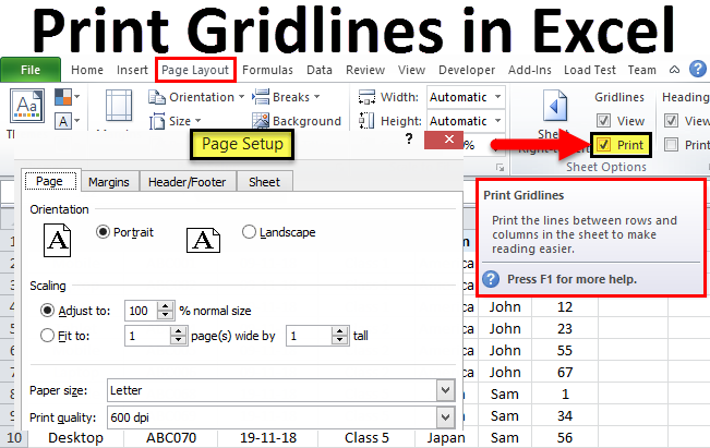 How To Print The Lines In Excel