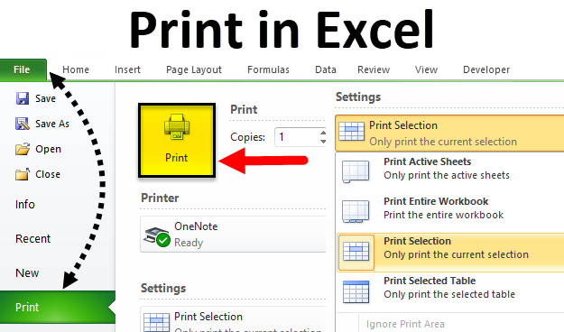 change print settings in excel shet