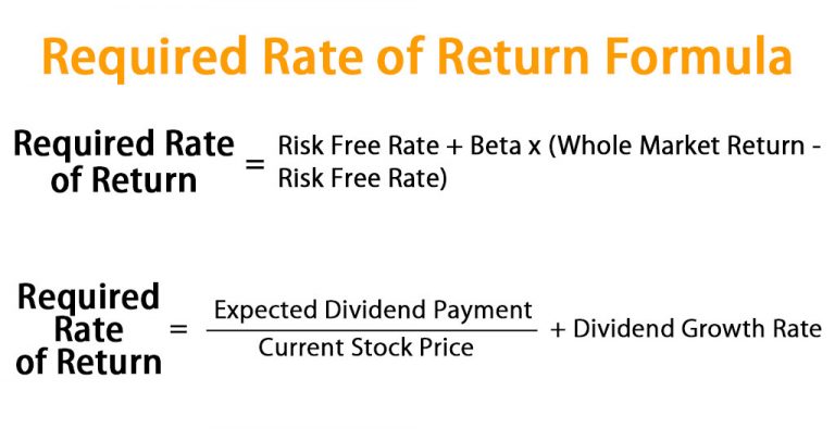 calculate required rate of return excel