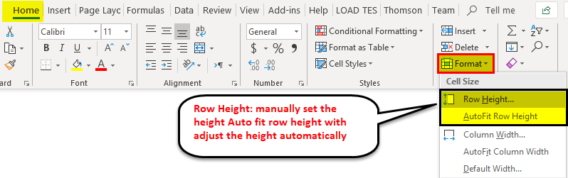 excel adjust row height to fit text 2010