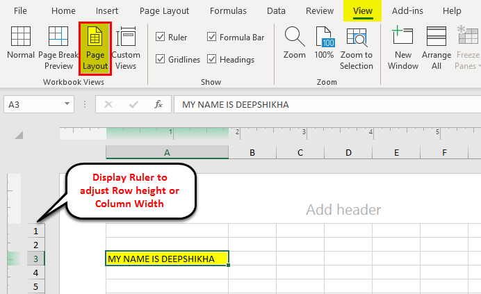 Row Height in Excel | 4 Different Ways of Changing Row Height
