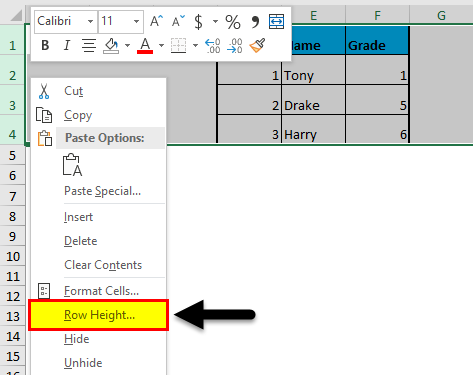 Row Height In Excel 4 Different Ways Of Changing Row Height