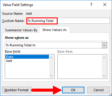 Value Field Settings