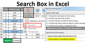 Excel Search Box