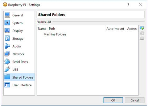 Shared folder setup