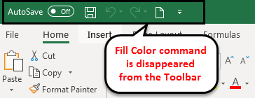 Toolbar in Excel example 3-3