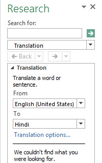 Translate in Excel 1-1
