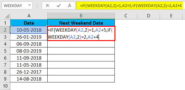 How To Create Weekdays In Excel