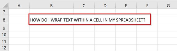 WRAP TEXT WITHIN A CELL