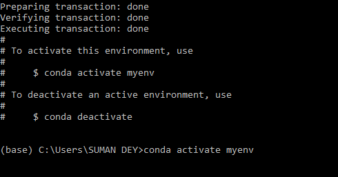 conda activate myenv