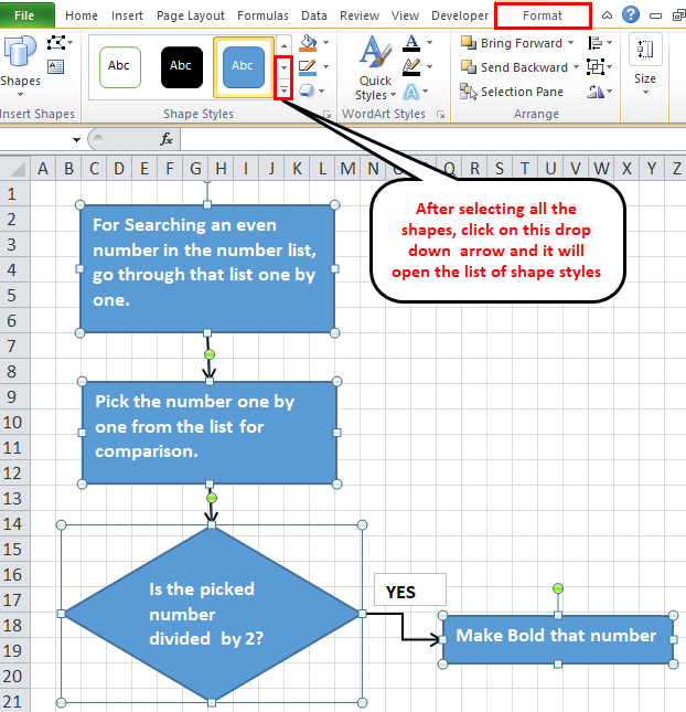 Flowchart in Excel | How to Create Flowchart Using Shapes?