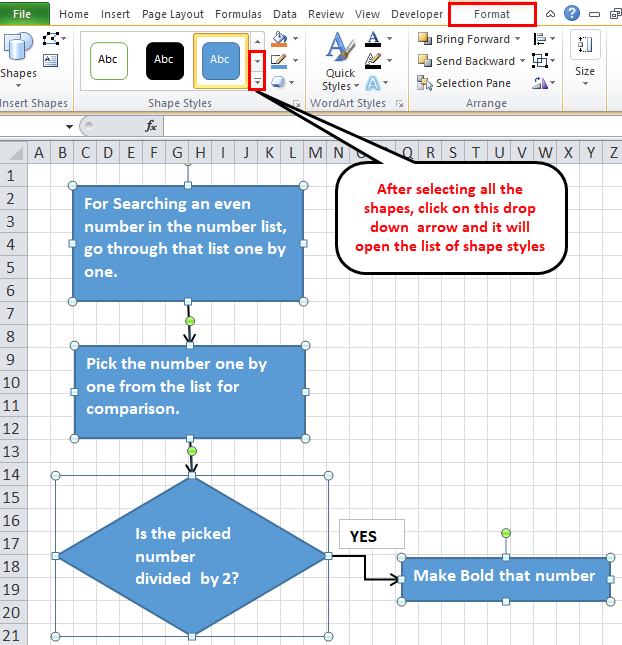 Insert Flow Chart Excel