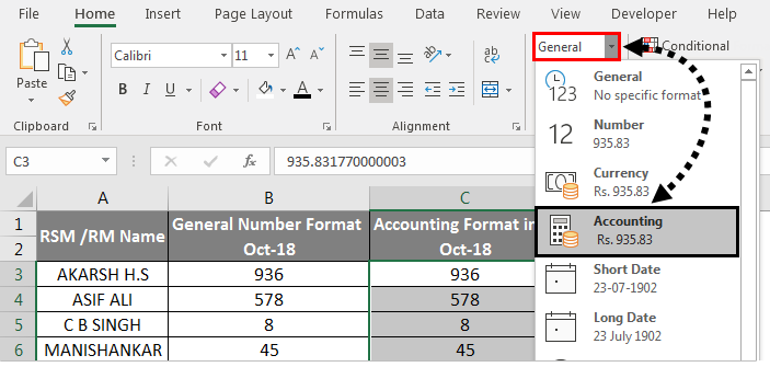 Accounting Number Format In Excel How To Apply Accounting Format 7058