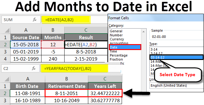 Datetime month. Excel add 1 month. Функция Edate в excel на русском. Добавить месяцы к дате. To Date.