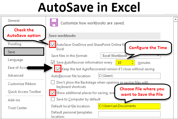 Autosave in Excel