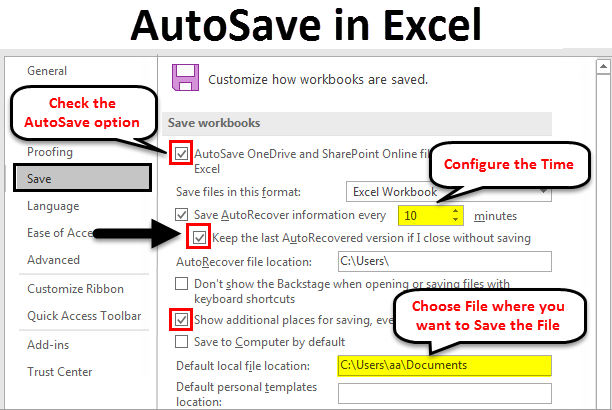 Autosave In Excel | How To Enable Autosave In Excel?