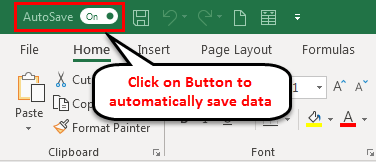 how to turn on autosave in excel windows 10