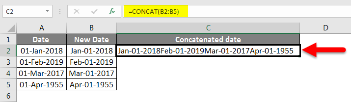 Concatenate Date Example 6-6