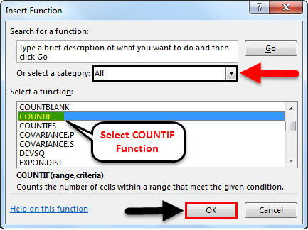 Countif Not Blank Example 1-3