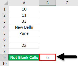 excel does not equal