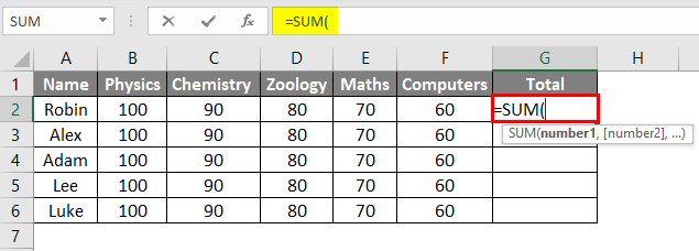 Ctrl D in Excel Example 2-2