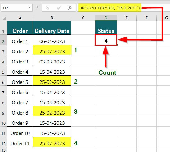Excel Date Format-Example 4 Step 3