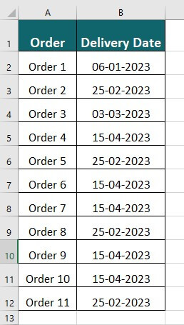 Excel Date Format-Example 4