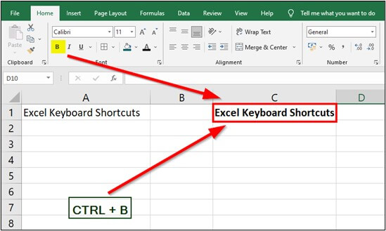 Excel Keyboard Shortcuts